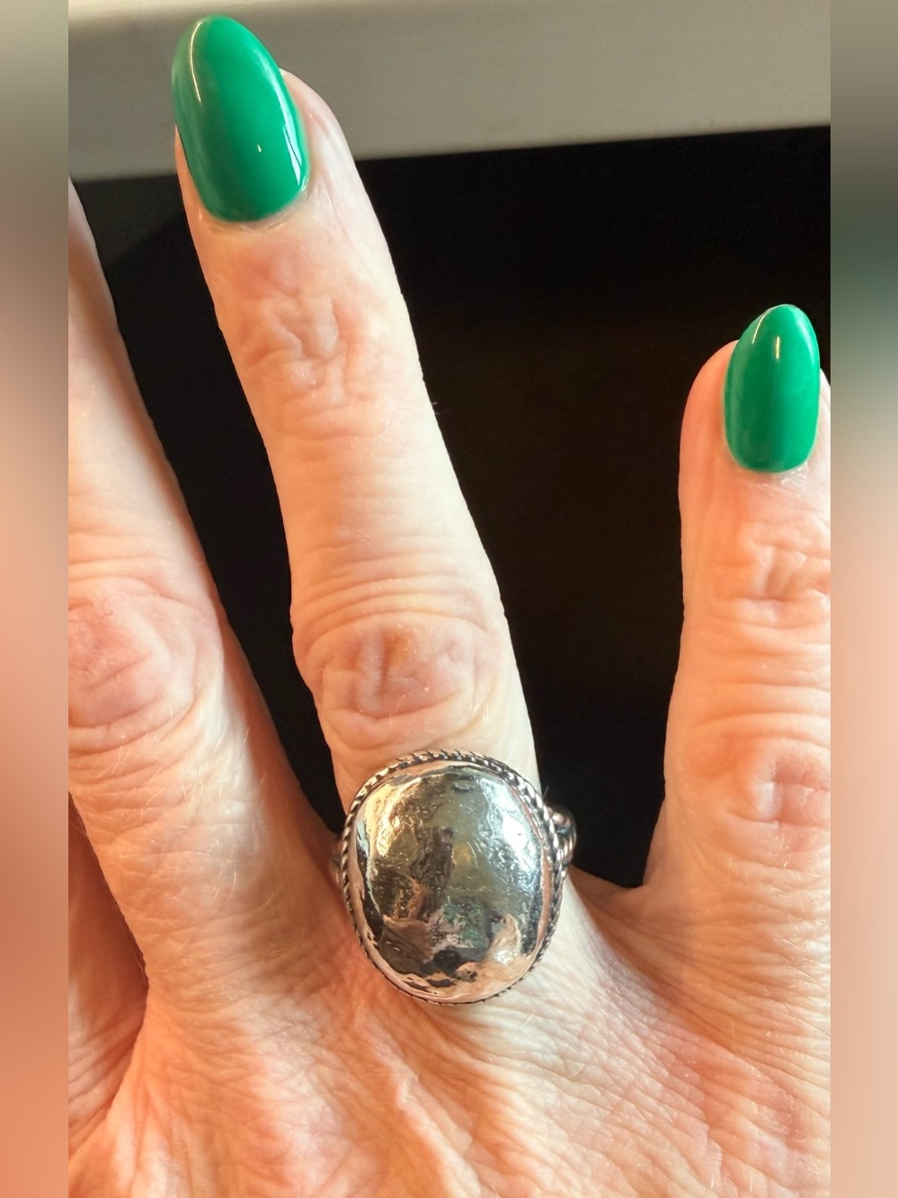 Silpada Sterling Silver Dome Ring Sz 9 Bold Statement Mirror Finish 925